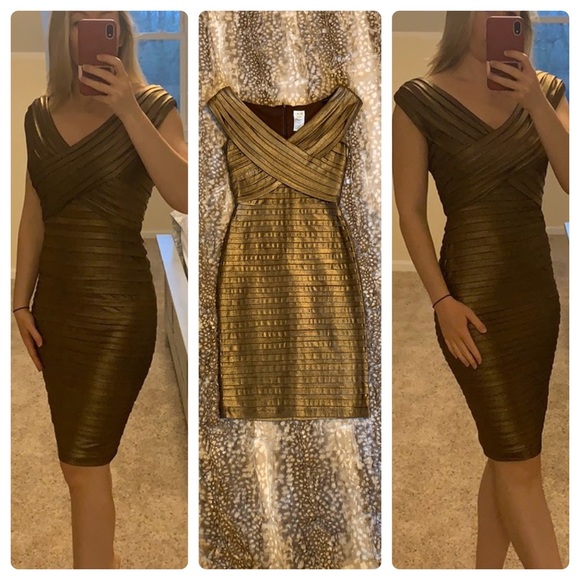 Cache Dresses & Skirts - Stunning bronze Cache dress